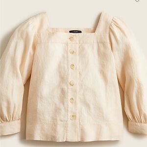 J.Crew | Square Neck Linen Top